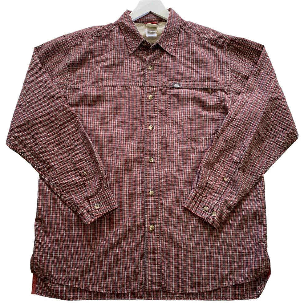 The North Face Men’s Plaid Long Sleeve Button Down Shirt Size Large